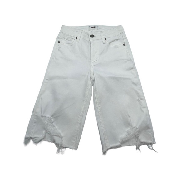 PAIGE‎ Jax Knee Crisp White Shorts - Picture 11 of 15